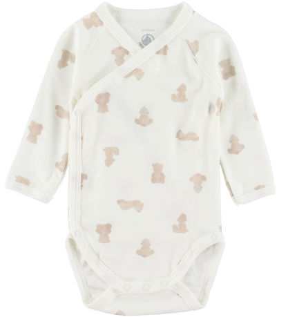 Petit Bateau Slå om Body l/æ  - 3- pak - Hvid