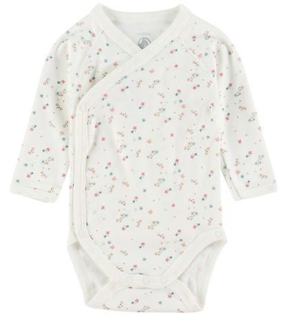 Petit Bateau Slå-om Body l/æ - 5-pak - Hvid/Rosa