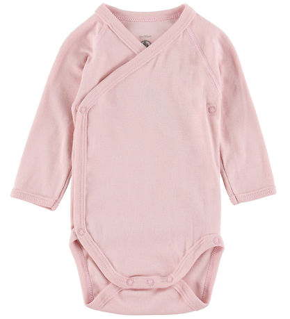 Petit Bateau Slå-om Body l/æ - 5-pak - Hvid/Rosa