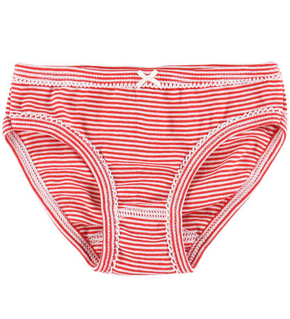 Petit Bateau Trusser - 3-pak - Hvid/Rød