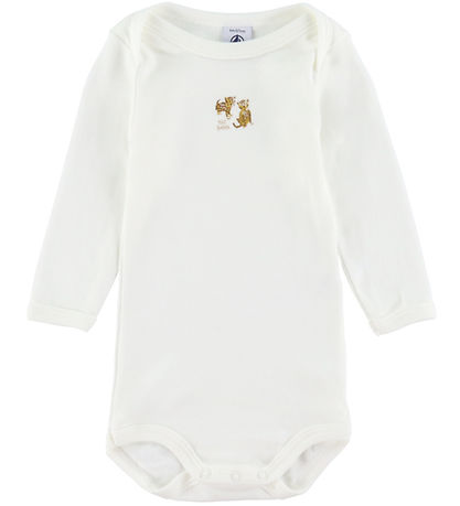 Petit Bateau Body l/æ - 3-pak - Hvid/Grøn