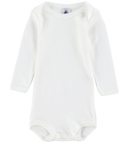 Petit Bateau Body l/æ - 3-pak - Hvid m. Guld/Sølv