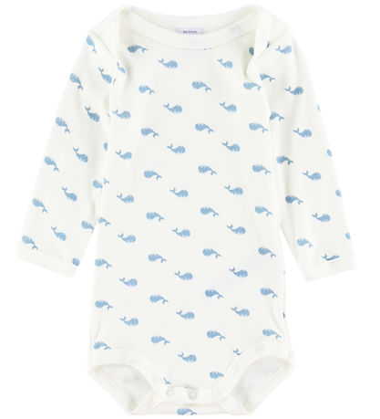 Petit Bateau Body l/æ - 3-pak - Blå/Hvid