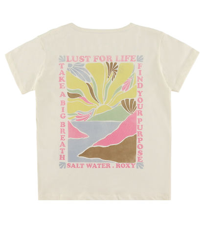 Roxy T-shirt - Lily Regular Vintage - Egret m. Print