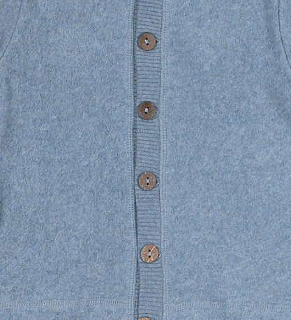 Mikk-Line Fleece Cardigan - Faded Denim Melange