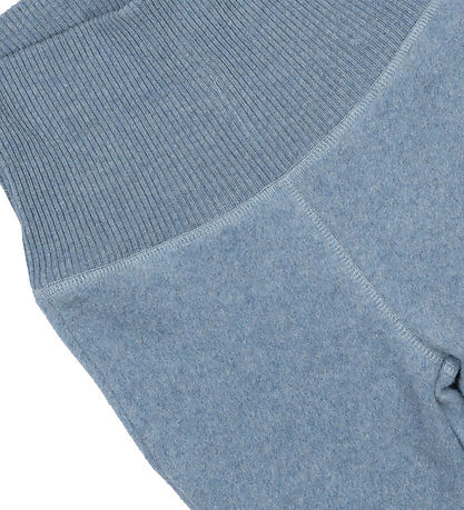 Mikk-Line Fleece Bukser - Faded Denim Melange