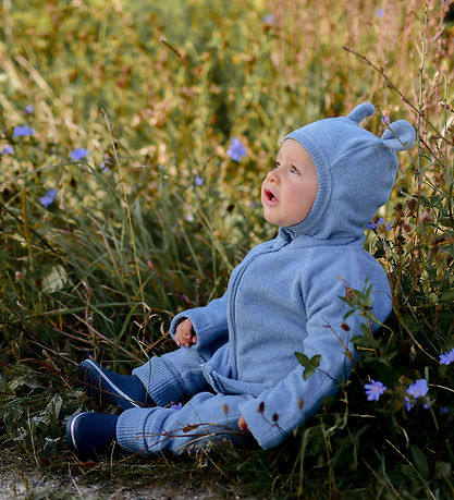 Mikk-Line Fleece Bukser - Faded Denim Melange