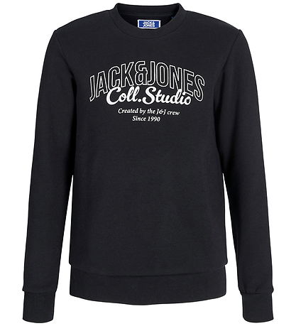 Jack & Jones Sweatshirt - JjMakoto - Black/Big Print