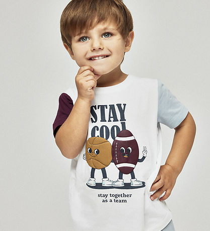 Name It T-shirt - NmmKyler - Bright White m. Print