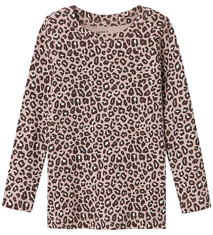 Name It Bluse - NmfLeoana - Burnished Lilac m. Leopard