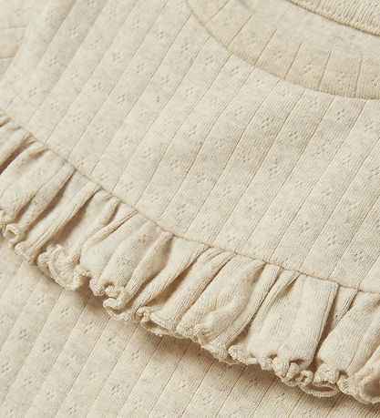 Name It Bluse - Rib - NmfLalla - Peyote Melange m. Hulmønster
