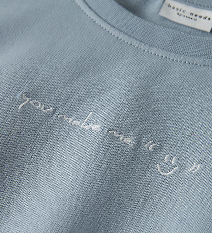 Name It Sweatshirt - NkfVanita - Dusty Blue/Make Me