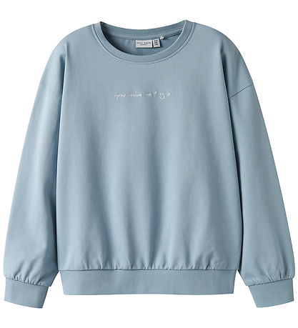 Name It Sweatshirt - NkfVanita - Dusty Blue/Make Me