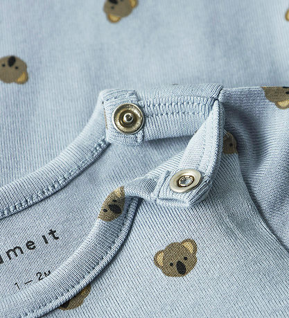 Name it Body l/æ - NbmLialo - Dusty Blue m. Print