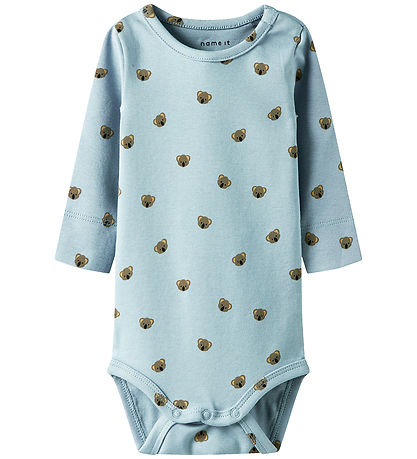Name it Body l/æ - NbmLialo - Dusty Blue m. Print