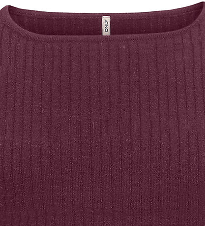 Kids Only Bluse - Strik - KogIbi - Mauve Wine/Solid