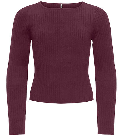 Kids Only Bluse - Strik - KogIbi - Mauve Wine/Solid