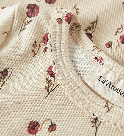 Lil Atelier Bluse - Rib - NmfLavo - Turtledove