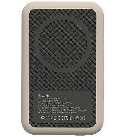 Kreafunk Powerbank - toCHARGE Qi - Ivory Sand - 5.000mAh