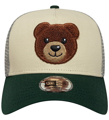 New Era Kasket - Trucker - Bear - Lysebeige/Grøn