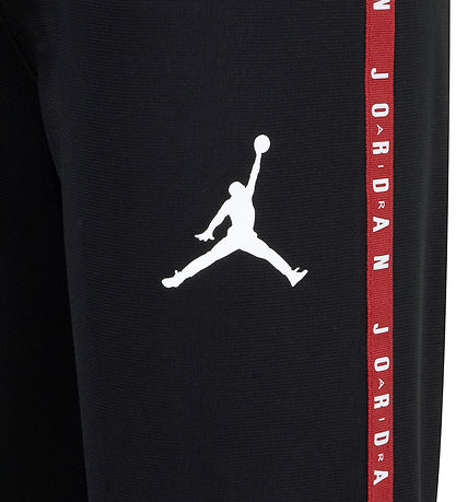 Jordan Træningssæt - Cardigan/Sweatpants - Sort m. Rød