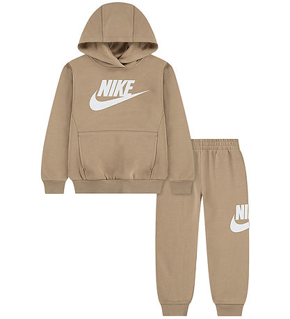 Nike Sweatsæt - Hemp/Hvid