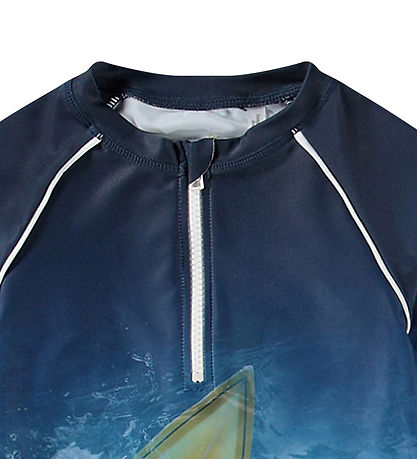 Molo Badebluse - UV50+ - Noble - Surf Art Blue Chill