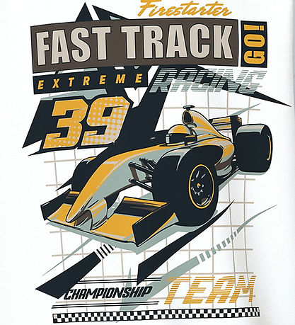 Name It T-shirt - NkmVictor - Bright White/Fast Track