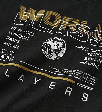 Name It T-shirt - NkmVictor - Sort - World Class