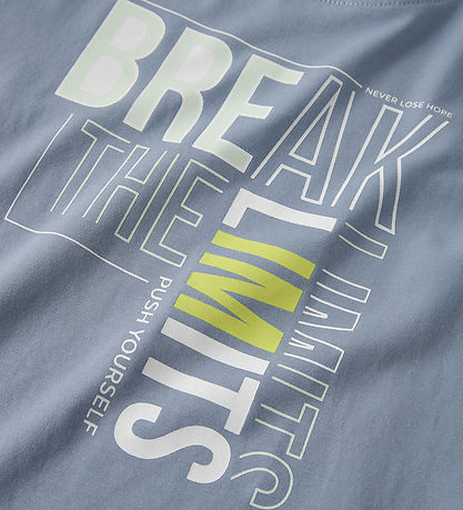 Name It T-shirt - NkmVux - Dusty Blue/Break The Limits