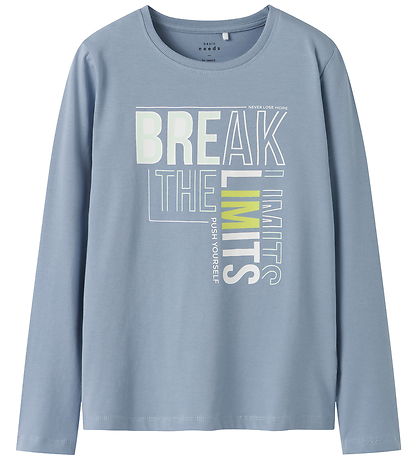 Name It T-shirt - NkmVux - Dusty Blue/Break The Limits