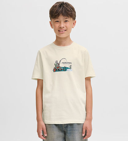 Jack & Jones T-shirt - JorSkull - Nature/Antique White m. Print
