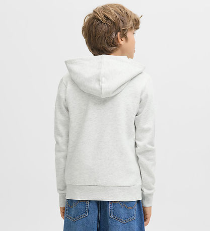 Jack & Jones Hættetrøje - JjPan - White Melange