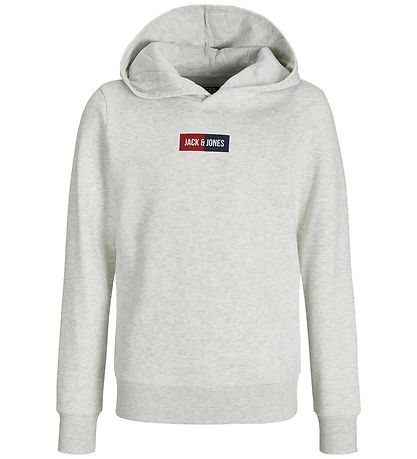 Jack & Jones Hættetrøje - JjPan - White Melange