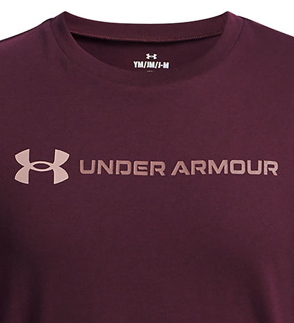 Under Armour T-shirt - Logo Wordmark - Dark Maroon