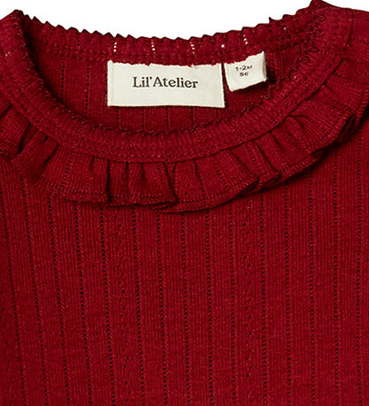 Lil Atelier Body l/æ - Rib - NbfRachel - Red Dahlia