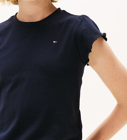 Tommy Hilfiger T-shirt - Essential Ruffle - Desert Sky Blue