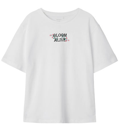 Name It T-shirt - NkfLonnie - Bright White m. Print