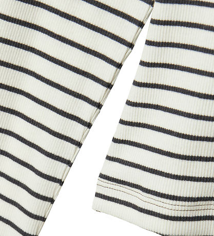 LMTD Bluse - Rib - Noos - NlfHinaja - Dark Grey Melange/White St