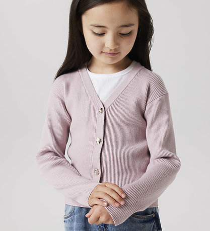 Name It Cardigan - Strik - Rib - NkfLarenlise - Burnished Lilac