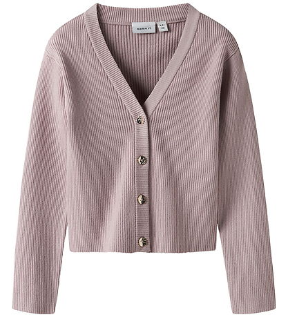 Name It Cardigan - Strik - Rib - NkfLarenlise - Burnished Lilac