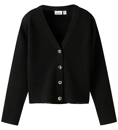 Name It Cardigan - Strik - Rib - NkfLarenLise - Black