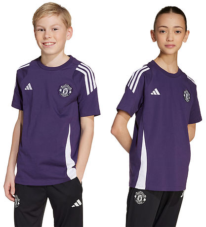 adidas Performance Fodboldtrøje - MUFC Y - AURPLU/WHITE