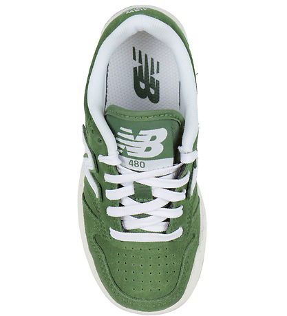 New Balance Sko - 480 - White/Dark Alpine Green