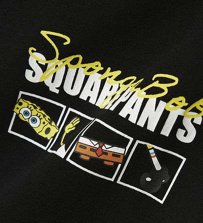 Name It T-shirt - NkmJarl - Svampebob Firkant - Black