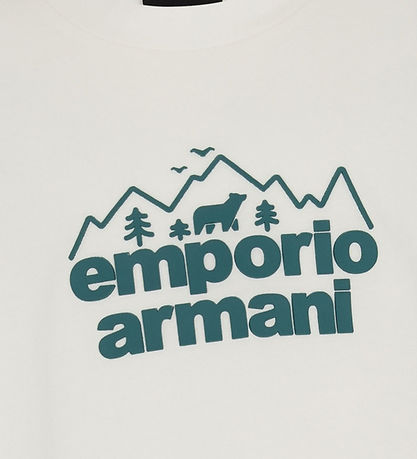 Emporio Armani Bluse - Off White m. Grøn