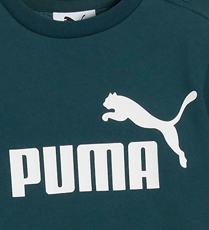 Puma Sweatsæt - Minicats - Green Terrain m. Hvid