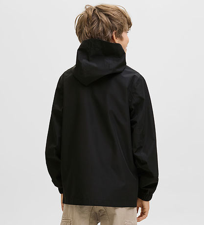 Jack & Jones Regn Jakke - JjefLynn - Black/Dark Cheddar Zipper