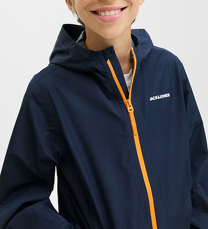 Jack & Jones Regn Jakke - JjefLynn - Sky Captain/Dark Cheddar