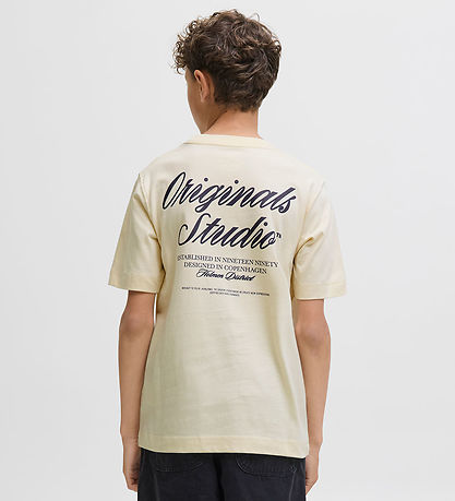 Jack & Jones T-shirt - JorNorrebro - Antique White m. Print